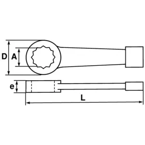 CLE POLYGONALE A FRAPPER 48 MM SAM OUTILLAGE – 10848 REMISE allant 6