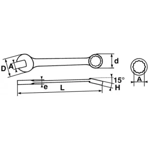 Pas Cher soldes France CLE MIXTE DE 15MM SAM OUTILLAGE – 50N15 6