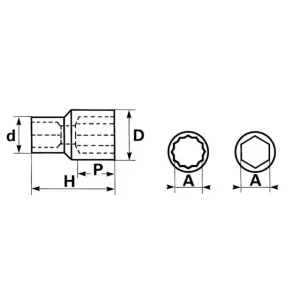 DOUILLE 12 PANS 3/4 DE 50 MM SAM OUTILLAGE – C50 Acheter 6