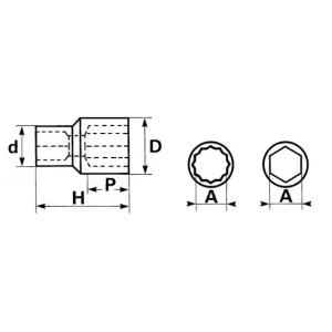 marque pas cher DOUILLE COURTE 3/8 12 PANS 13 MM SAM OUTILLAGE – J13 6