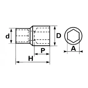 bas prix DOUILLE LONGUE 1/4 8 MM SAM OUTILLAGE – RHL8 6