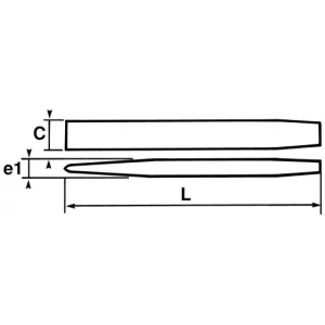 Prestation Et Rapide BURIN PROFIL CONSTANT PEINT 200 MM SAM OUTILLAGE – 3200V 6